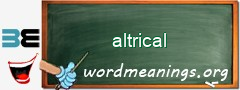 WordMeaning blackboard for altrical